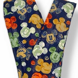 LuLaRoe Disney Leggings OS  Mickey Mouse Scribble Navy Blue Multl-Color